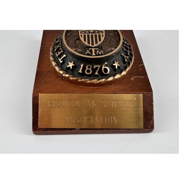 Vintage Texas A&M University Biomedical Science Association Wood Paperweight - Picture 2 of 6